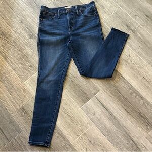 Madewell 10" High-Rise Skinny Jeans Medium Wash Denim Women’s Size 25